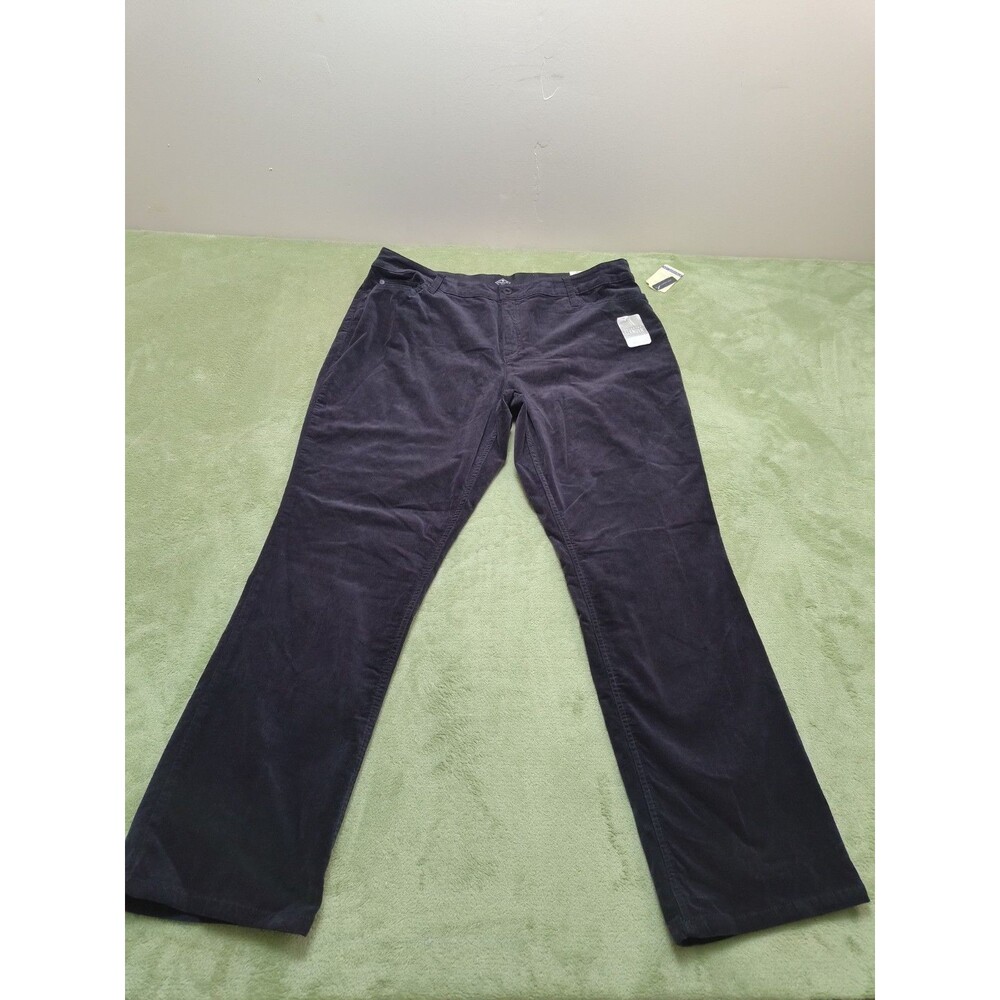 NWT St John’s Bay Black Corduroy Women's Size 20 Secretly Slender